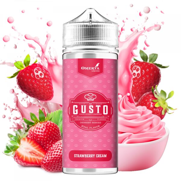 OMERTA ELIQUIDS - AROMA GUSTO STRAWBERRY CREAM LONGFILL 20ml