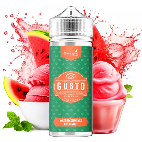 OMERTA ELIQUIDS - AROMA GUSTO WATERMELON MIX ICE SORBET LONGFILL 20ml