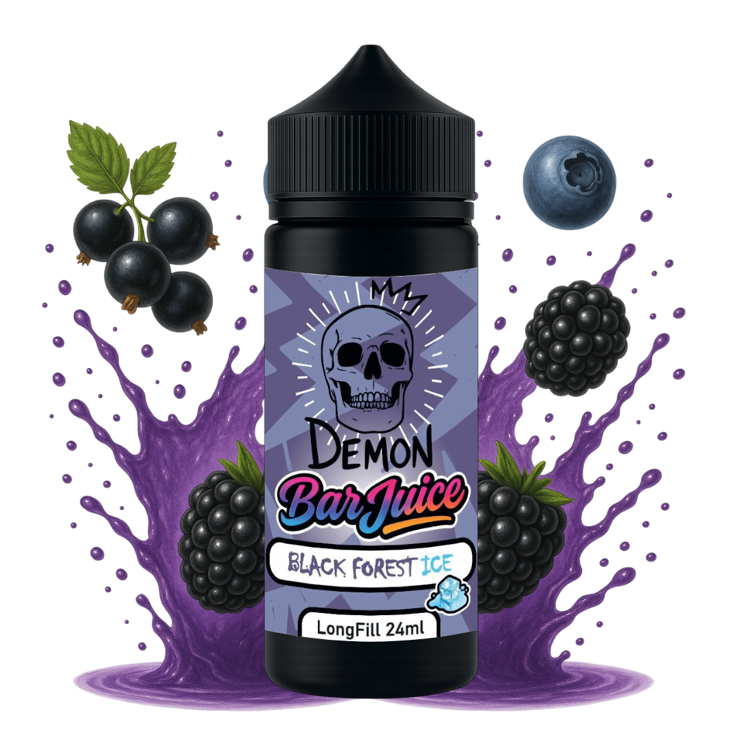 DEMON BAR JUICE – BLACK FOREST ICE 24ml (LONGFILL)