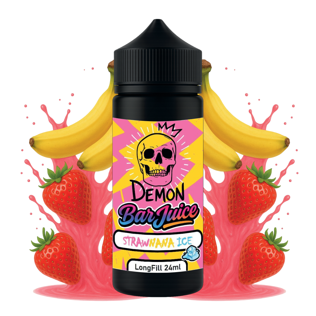 DEMON BAR JUICE – STRAWNANA ICE 24ml (LONGFILL)