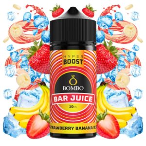 BOMBO BAR JUICE HYPER BOOST - STRAWBERRY BANANA ICE 10ml (LONGFILL)