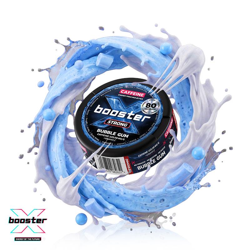 X-BOOSTER - BOLSA DE CAFEINA BUBBLE GUM 80MG
